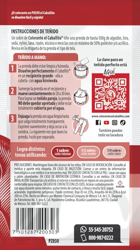 Recopilación de Colorante de Ropa - solo los mejores. 29 Colorante de Ropa marca EL CABALLITO (2)