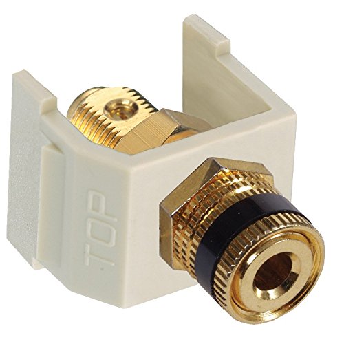 AV Connector - Speaker Post Gold - White & Black Ring