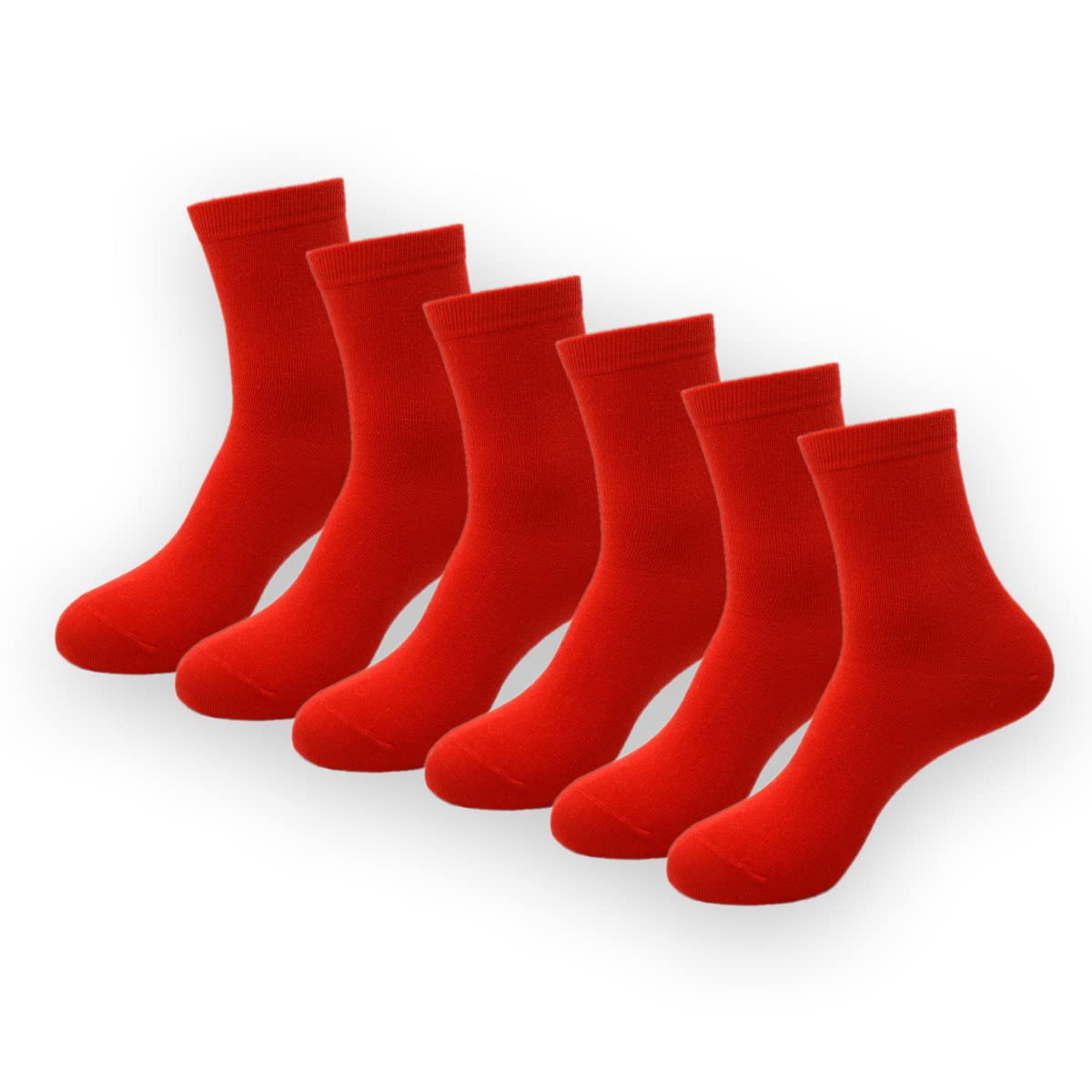 CYS Calcetines 6 Pares Cortos Colegio Uniformes Escolares Alto Algodón Para Niños Niñas Infantiles Pack de 6 Pares