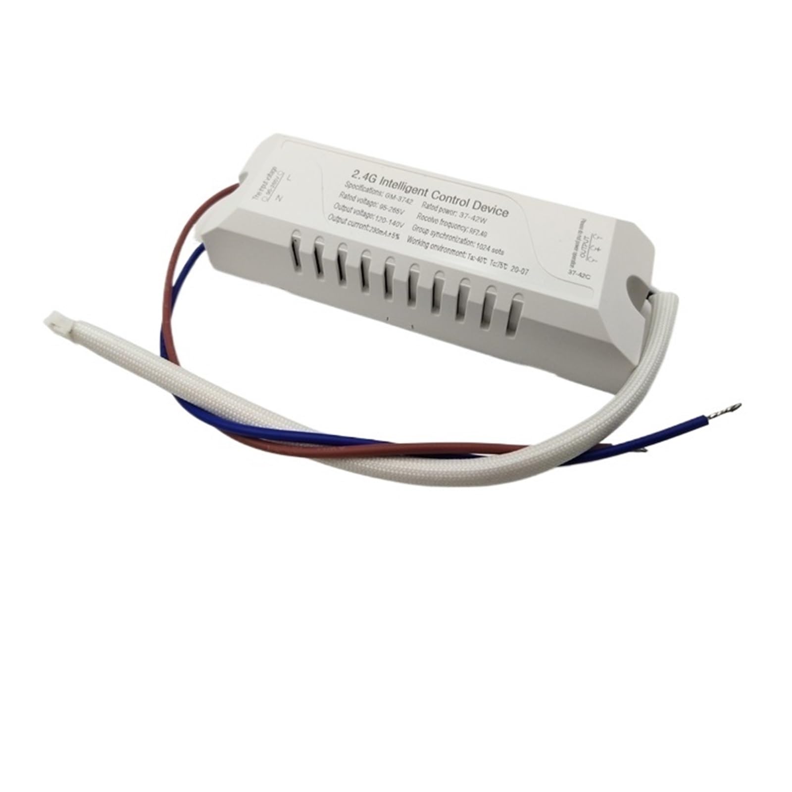 JITEM LED Driver Power Supply 2.4G dimming Constant Current Smart IC Ceiling lamp 18w24w36w Isolation Ballast Transformer LED Driver (Color : 37-42W)