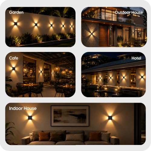 Murphy 6W LED Up/Down Wall Light, Warm White, IP65, Pack of 1 - Image 4