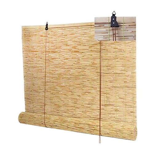 Natural Persianas De Caña Persiana Enrollable, Cortinas Cocina Persiana Romana, Pantalla De Privacidad, Sombrilla, Proteccion Solar, para Pabellón del Patio Pergola Veranda Toldos De Jardín