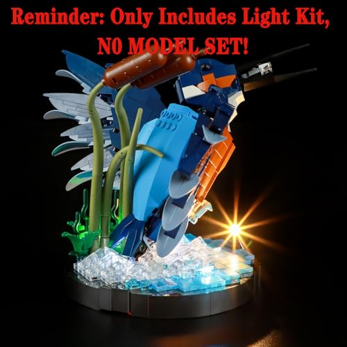 MENZAVA LED Light Set Compatible with LEGO 10331 Kingfisher Bird Icons Building Blocks Model - Model Set NOT Included - Image 4