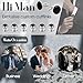Jstyle Mens Cufflinks and Studs Set Tuxedo Shirts Classic Black&Silver Match for Business Wedding Formal Suit