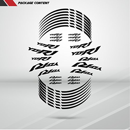 image for Stickman Vinyls Gloss White Motorcycle Rim Wheel Decal Accessory Stick