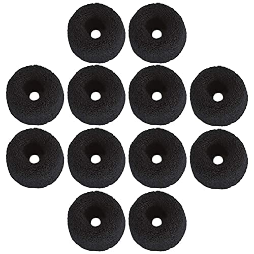 TRIPIN Thick Rubber Bands Hair Band Cottonthread, Extra Soft Colorful Bun Ponytail Holders for Girls and Women (8CM) - Pack of 12 (Black) (B09B2GQSLM) Amazon Price History, Amazon Price Tracker