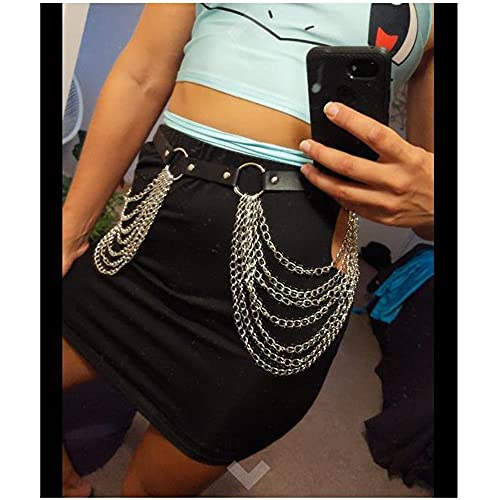 Joygulls Punk Sexy Gothic Jewelry Accessories Waist Chain Goth Belt Leather Layered Belly Body Chains4