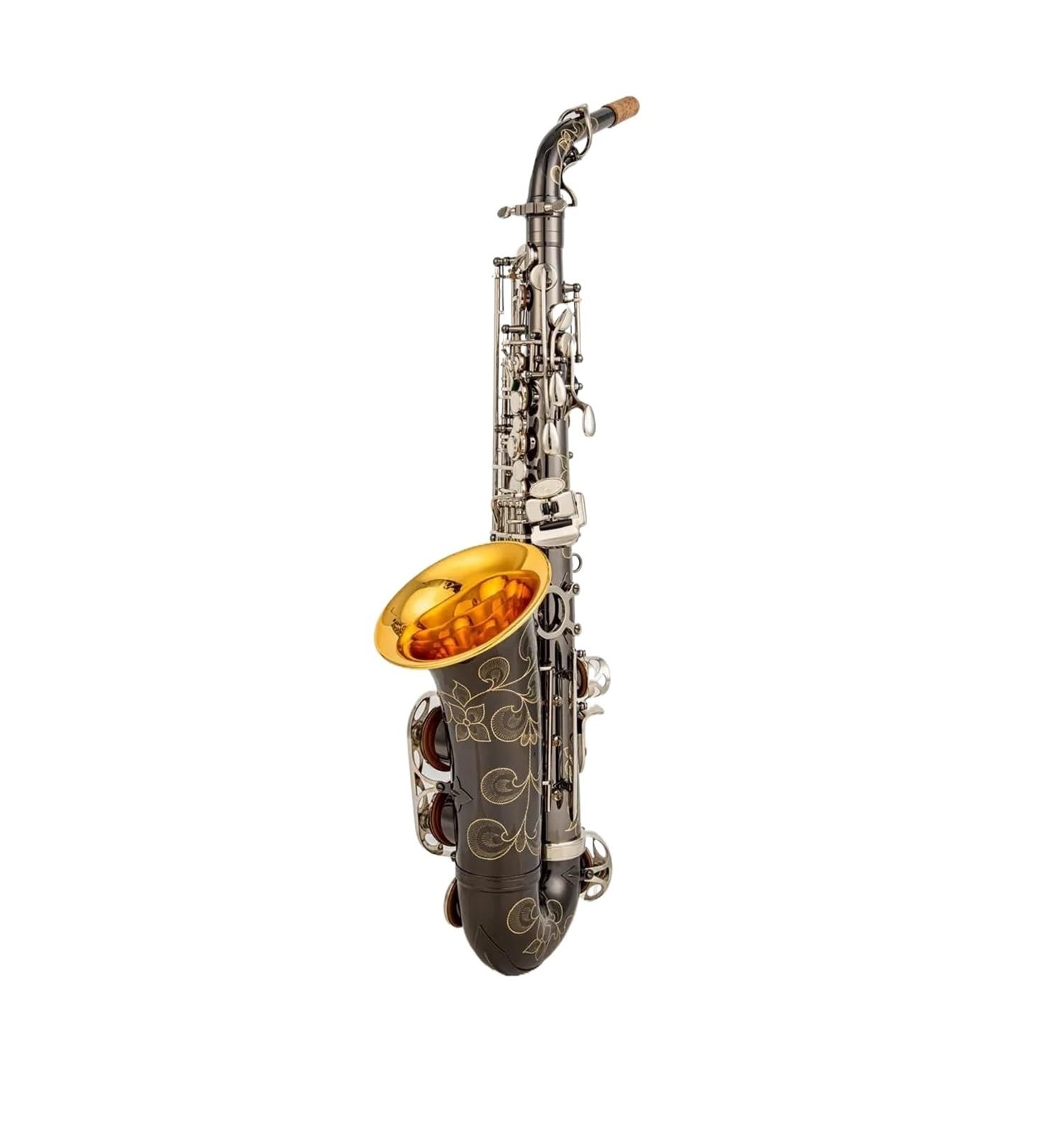 Professionale Sassofono Sassofono Contralto Nero in Lega di Nichel Argento Contralto Sax Strumento Musicale in Ottone con Custodia Bocchino (Color : 02)