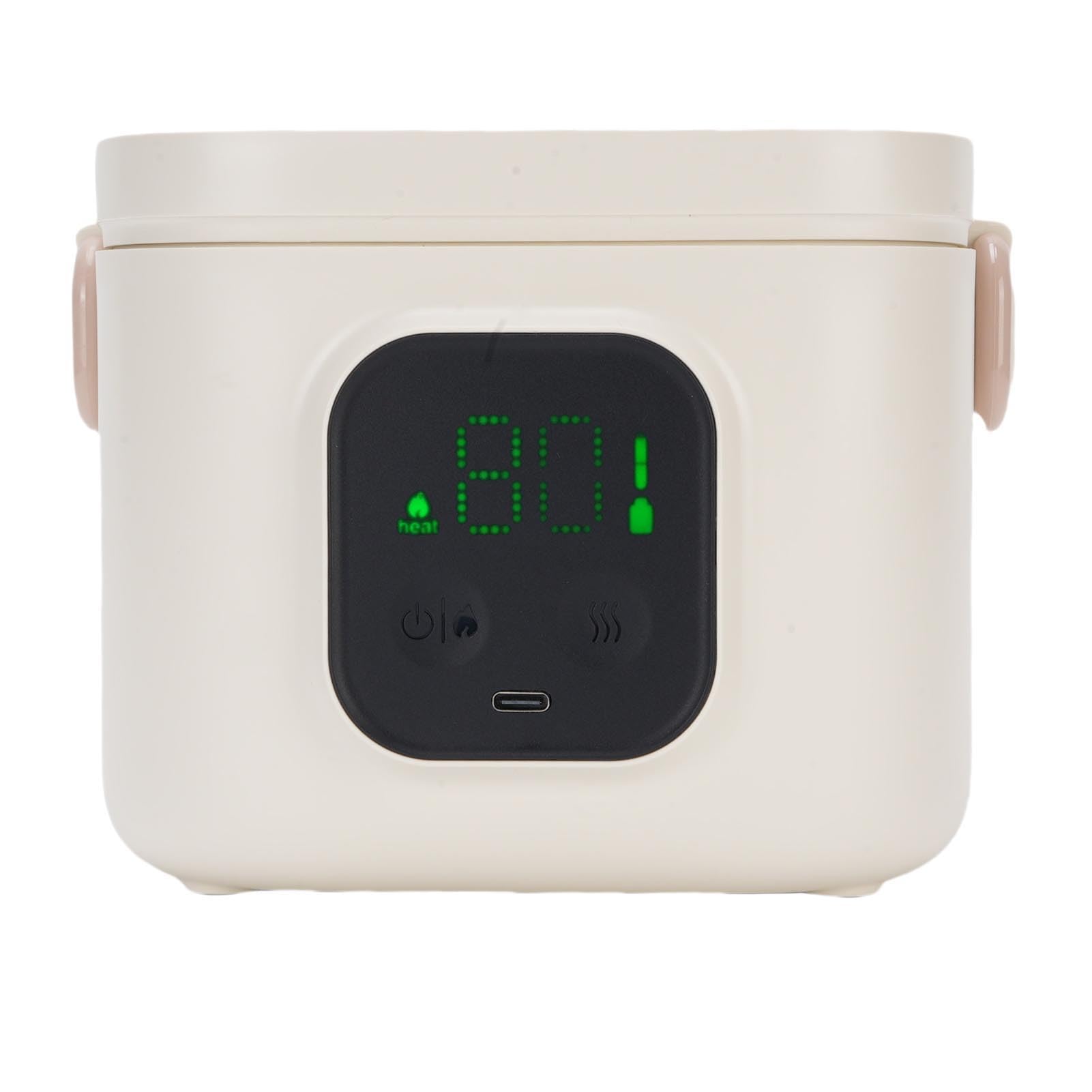 Asixxsix 30W 800ml Elektryczne pudełko na lunch, 304 Stal nierdzewna szybkie ogrzewanie przenośny lunch cieplejszy z timer dla Strona główna Biuro Samochód & Ciężarówka, USB ładowalny