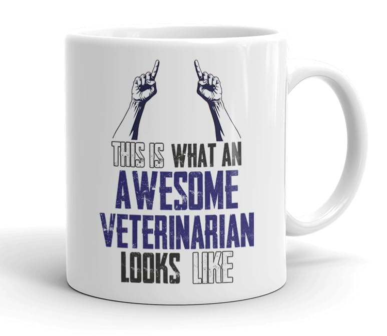 VIROSA Funny Vet Nurse Mug – “This is What an Awesome Veterinary Nurse Looks Like” – Gift for Animal Lovers – 11oz Ceramic Mug