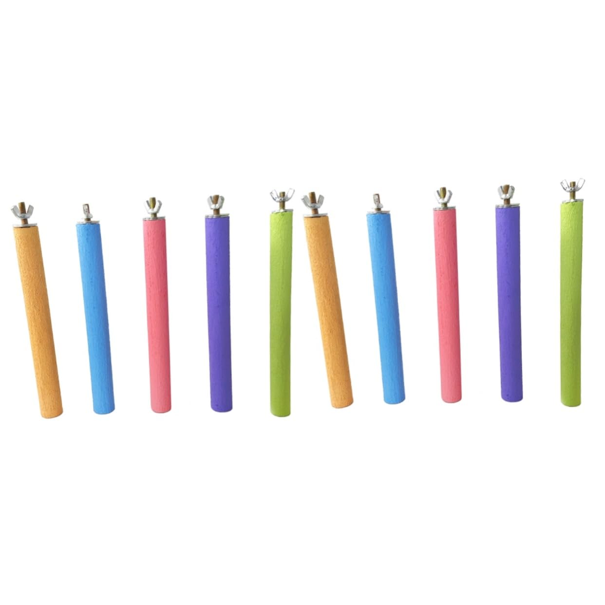 HANABASS 10piezas Barra Arenosa para Aves Juguete De Masticación para Periquitos y Loros Percha Natural para Aves Color Aleatorio