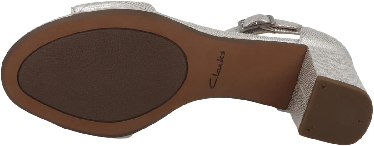 Clarks Women's Deva, Metallic Silver, 10.5 US