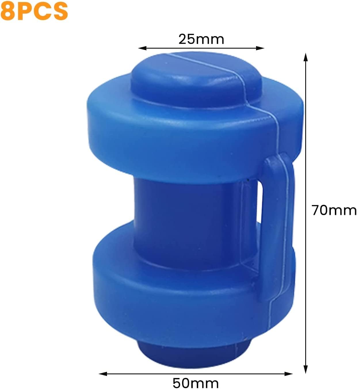25 mm zaślepki do trampoliny, 8 sztuk zaślepek do trampoliny, elastyczne części zamienne do trampoliny, do prętów siatkowych trampoliny, odporne na warunki atmosferyczne