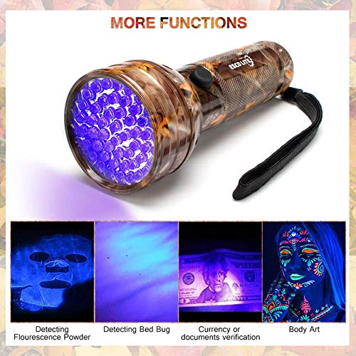 image for Escolite UV Flashlight Black Light, 51 LED Camo 395 nM Ultraviolet Bla