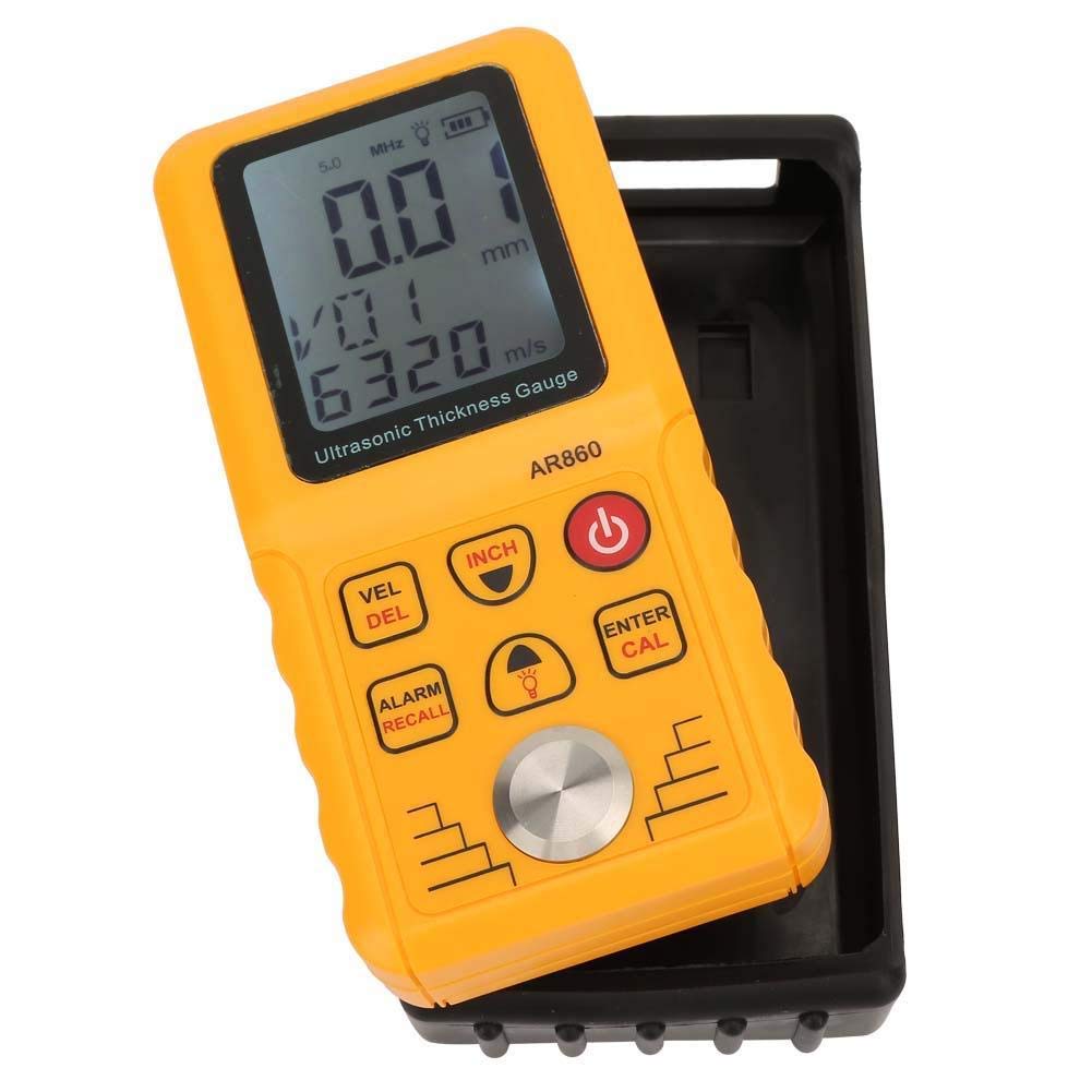 Walfront Misuratore di Spessore a Ultrasuoni Spessimetro Ad Ultrasuoni AR860 Display LCD Spessimetro Digitale Ad Ultrasuoni 1.0-300.0mm (Acciaio)