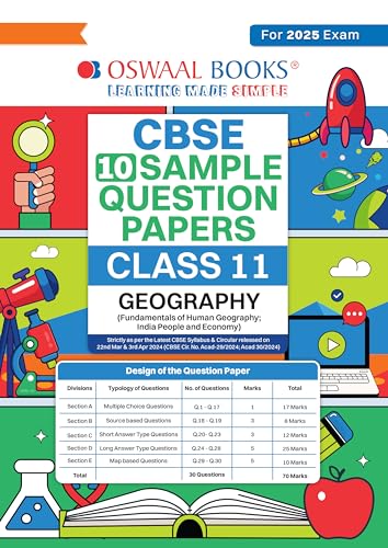 Oswaal CBSE Sample Question Papers Class 11 Geography Book (For 2...