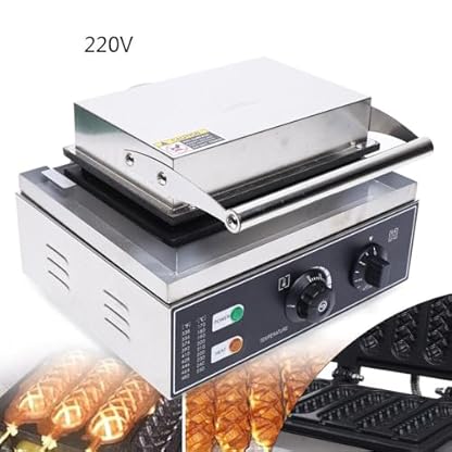 1500W Edelstahl Antihaft Waffeleisen Waffeln Am Stiel Waffelmaschine Kommerzielles Corn Dogs Hotdog 50-300 ℃ Non-Stick – Bild 5
