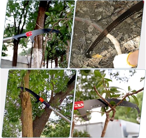 Image of Pole Saw Blade 17-Inch, 65Mn Steel Tree Pruner Replacement Blade Triple-Cut Teeth Compatible with Manual Pole Saw, Suitable for Multi-Purpose Handheld Pruning Saw