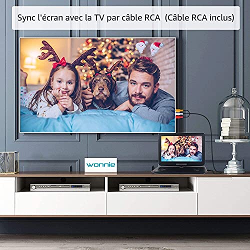 WONNIE - Lettore DVD portatile da 15,5 pollici