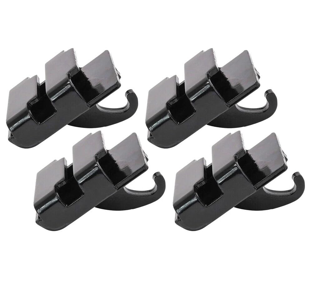 TM USWWAGOODS Replacement for/Fits (4 Pack) Trailer Winch Double 'L', Low Rack Hook, Black Powder Coated