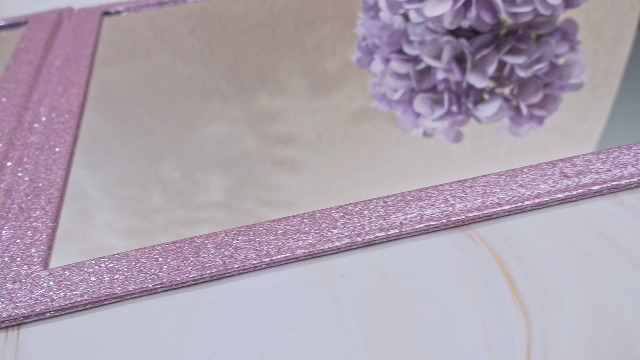 Espejo plegable rectangular con brillo para maquillaje y viaje miniatura 7