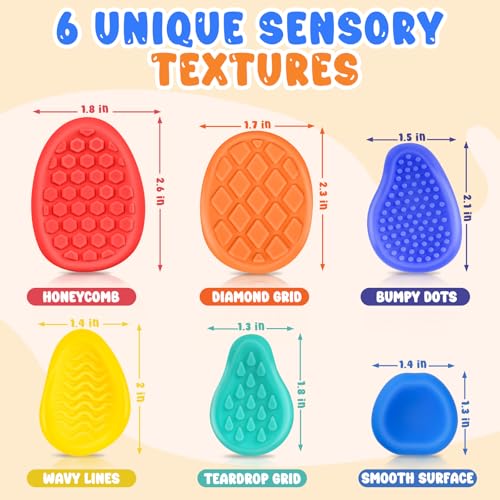 Fidget Sensory Toys for Kids & Adults with Autism ADHD: 6-Pack Silent Small Anxiety Relief Items, Quiet Fidgets & Worry Stones for Classroom Prizes, Mini Desk Toys for Calm Down - Image 3