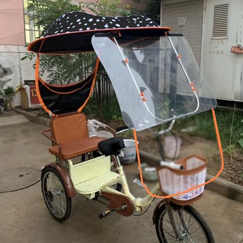 Cubierta para triciclo con protección contra el sol la lluvia y el viento fuerte