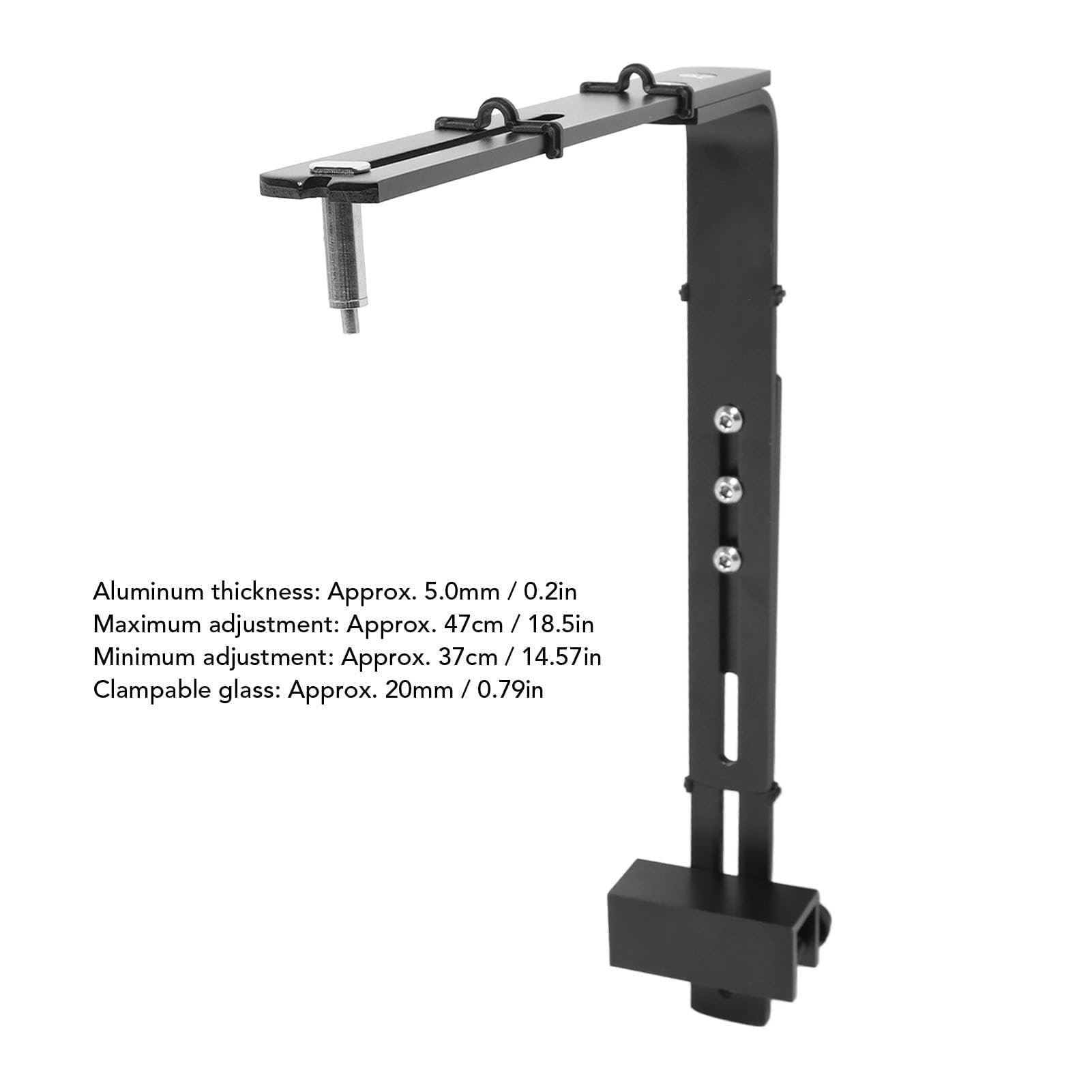 Supporto per Lampada Acquario, Staffa di Montaggio Universale in Nero per Illuminazione Vasca dei Pesci, Supporto Regolabile per Luci