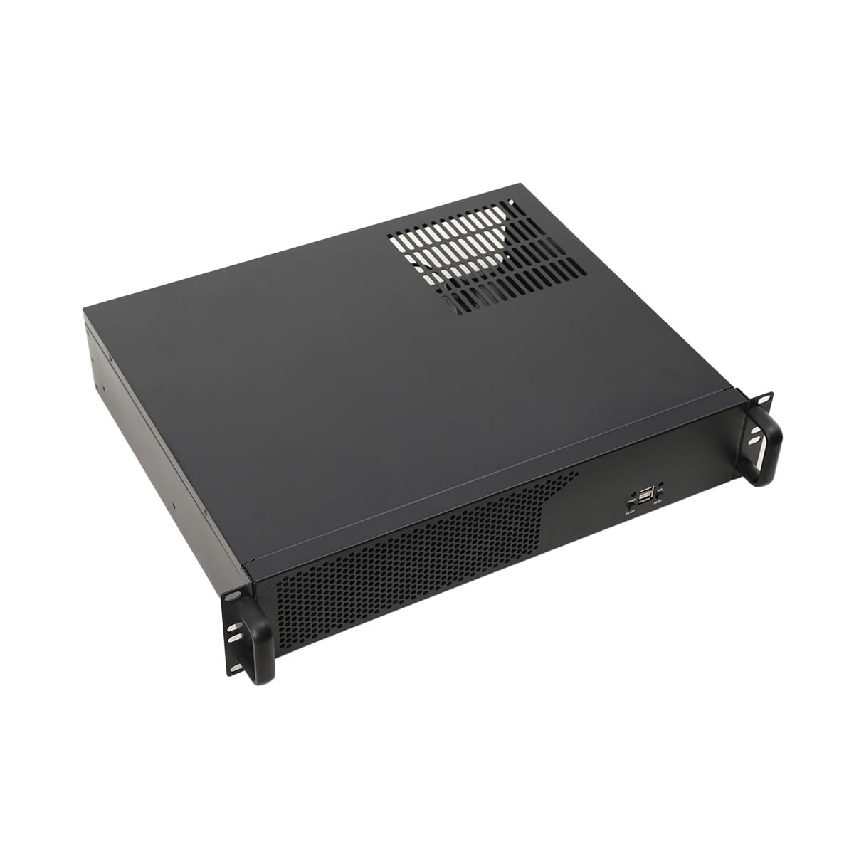 14 rack Server Chasis 2U Compatible con placas base Micro ATX/Mini ITX, armarios de pared estrechos con conexión USB, 4 ranuras
