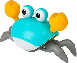 Caranguejo Fujão Interativo com Luzes e Música – Brinquedo Educativo Infantil para Desenvolvimento Motor e Diversão (Azul)