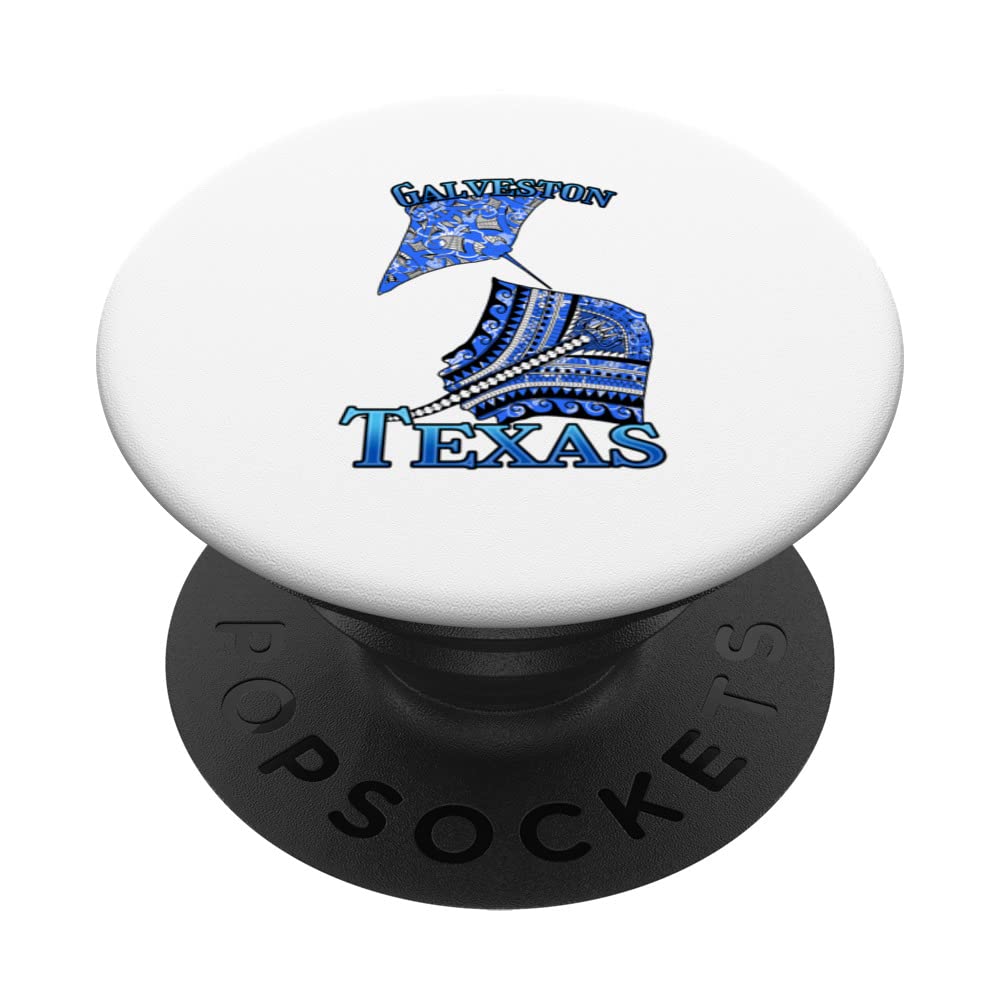 Galveston Texas Vacation Tribal Stingray PopSockets Swappable PopGrip
