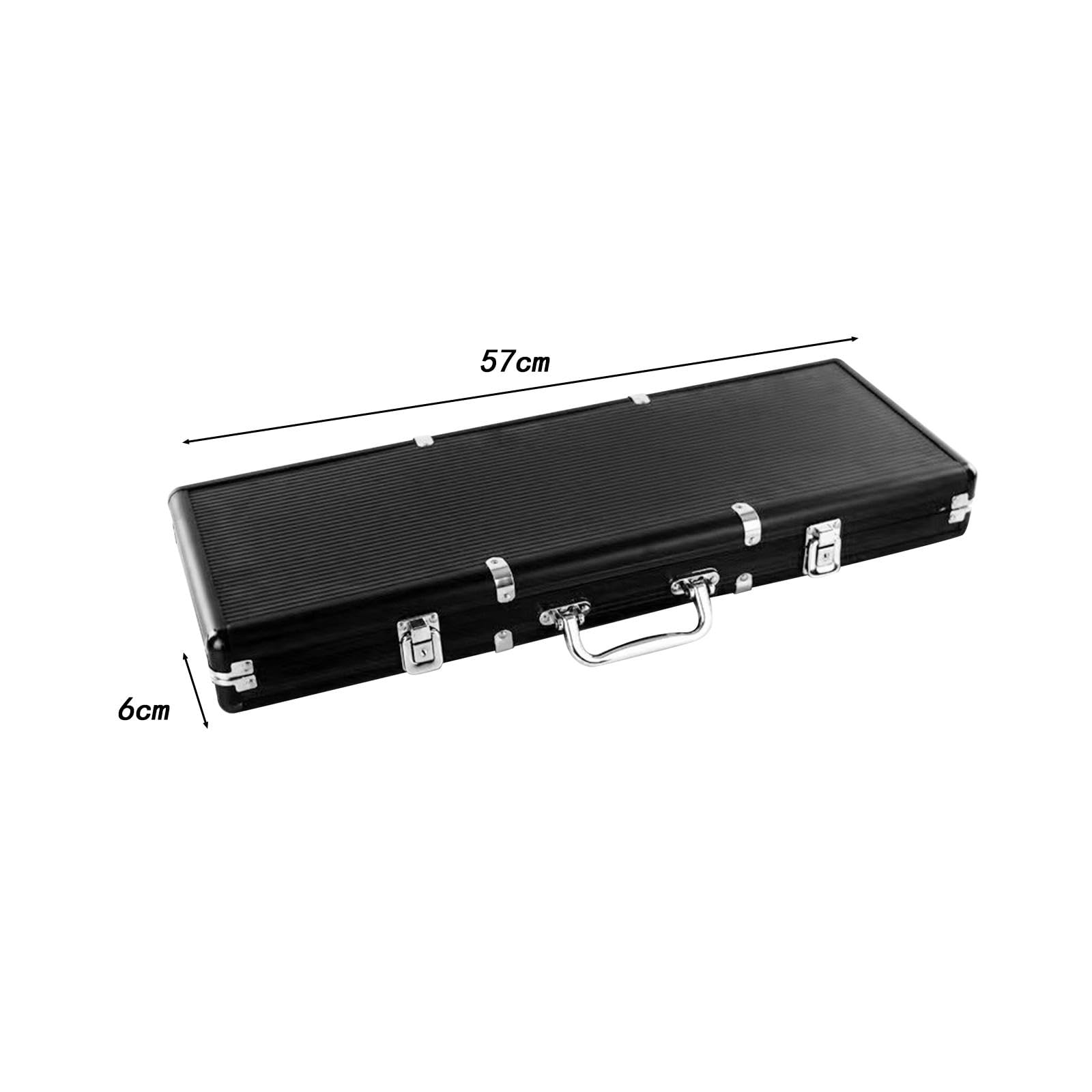 Mallette Chips Boîte de Rangement Robuste PP avec Protection Partitionnée Grande Capacité Transport Facile Adaptée pour Adultes Utilisation à La, Noir