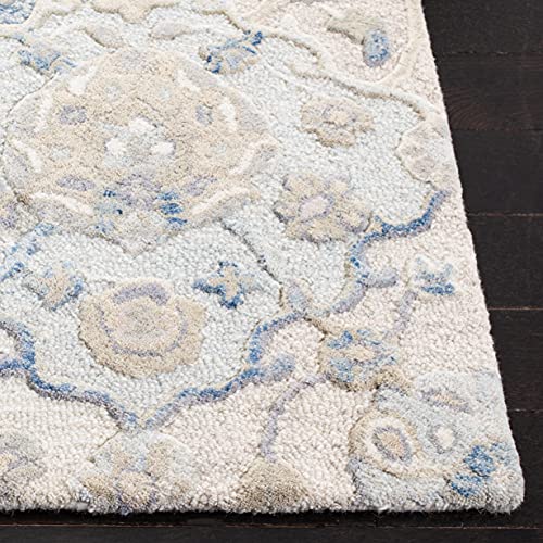 Tapete decorativo 2' x 3' gris y azul SAFAVIEH miniatura 4