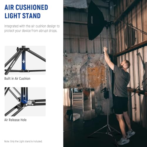 Image of Heavy Duty Photography Light Stand Adjustable Studio Tripod Stand for Ring Light Softbox Flash LED Light Reflector Camera Equipment Black