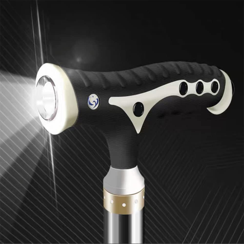 Bastón de pie para Mujer, Ajustable, 3 en 1, telescópico, de aleación de Aluminio, con Altura Ajustable: 28"-37"/72cm-94cm