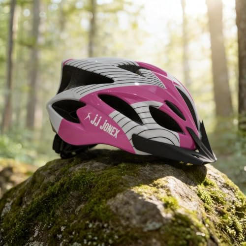 Image of JJ Jonex Adjustable Cycling & Skating Helmet with Detachable Visor | Light Weight | Adjustable Strap with Comfortable Chin Padding | Blue | Medium Size | (Green, Small)