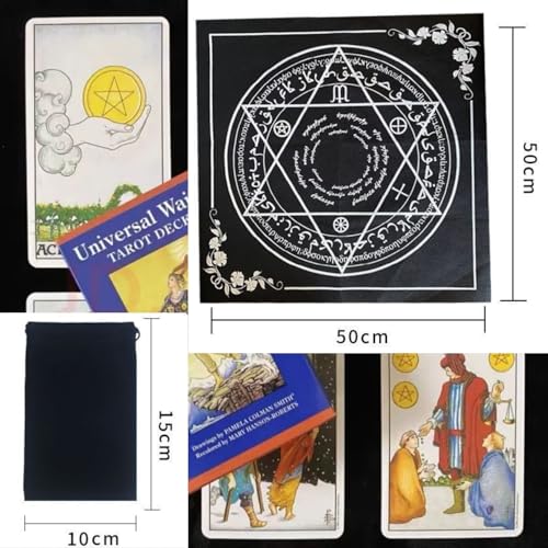 Image of Ahamo 78 Original Tarot Cards Deck with Meanings - Classic Tarot Card Set for Beginners & Professionals | Spiritual Divination & Guidance Oracle Deck