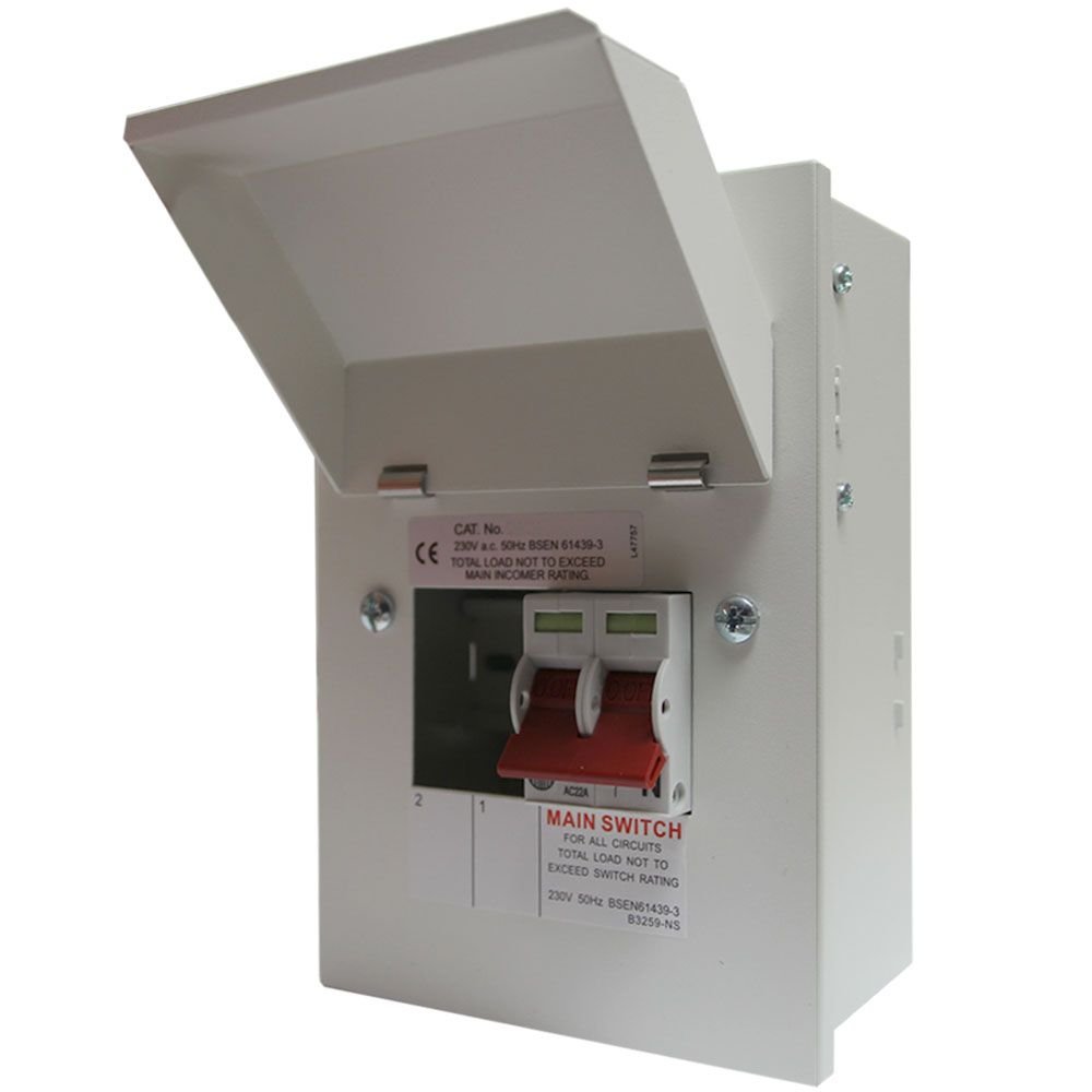 Wylex Nm206/63 2 Way Metal Clad 63 Amp Main Switch Consumer Unit