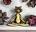 Top Brass Yoga Frog Eyeglass Holder – Whimsical Reading Glasses Sunglass Stand – Funny Desk Nightstand Keeper Rack Display – Meditating Zen Lotus Pose Figurine