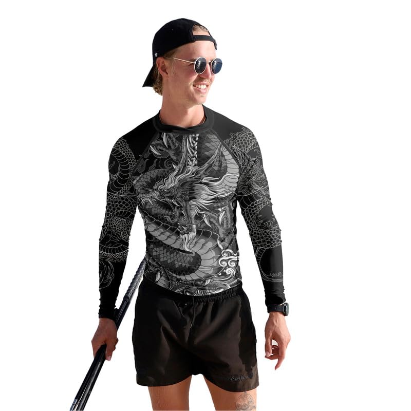 Dragon Long Sleeve Compression Shirt Baselayer Skin Performance Fit Rash Guard for Men MMA BJJ Jiu Jitsu4