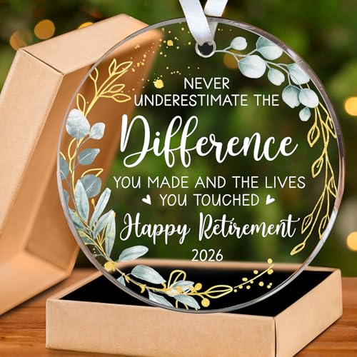 HEXMOZ Retirement Gifts - Retirement Gifts for Women, Men 2026 - Retired Ornament 2026 -...