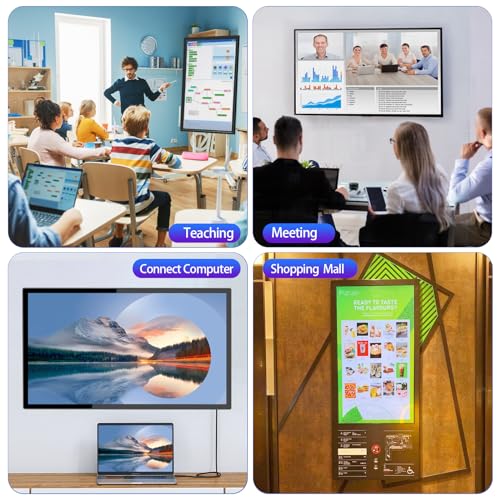 Image of 32 inch Capacitive Multi-Touch Screen Industrial Monitor, Built-in Speakers, USB, VGA, DVI & HD-MI Ports,16:9 Display and 1920 x 1080P, Digital Signage Displays Player for Advertising