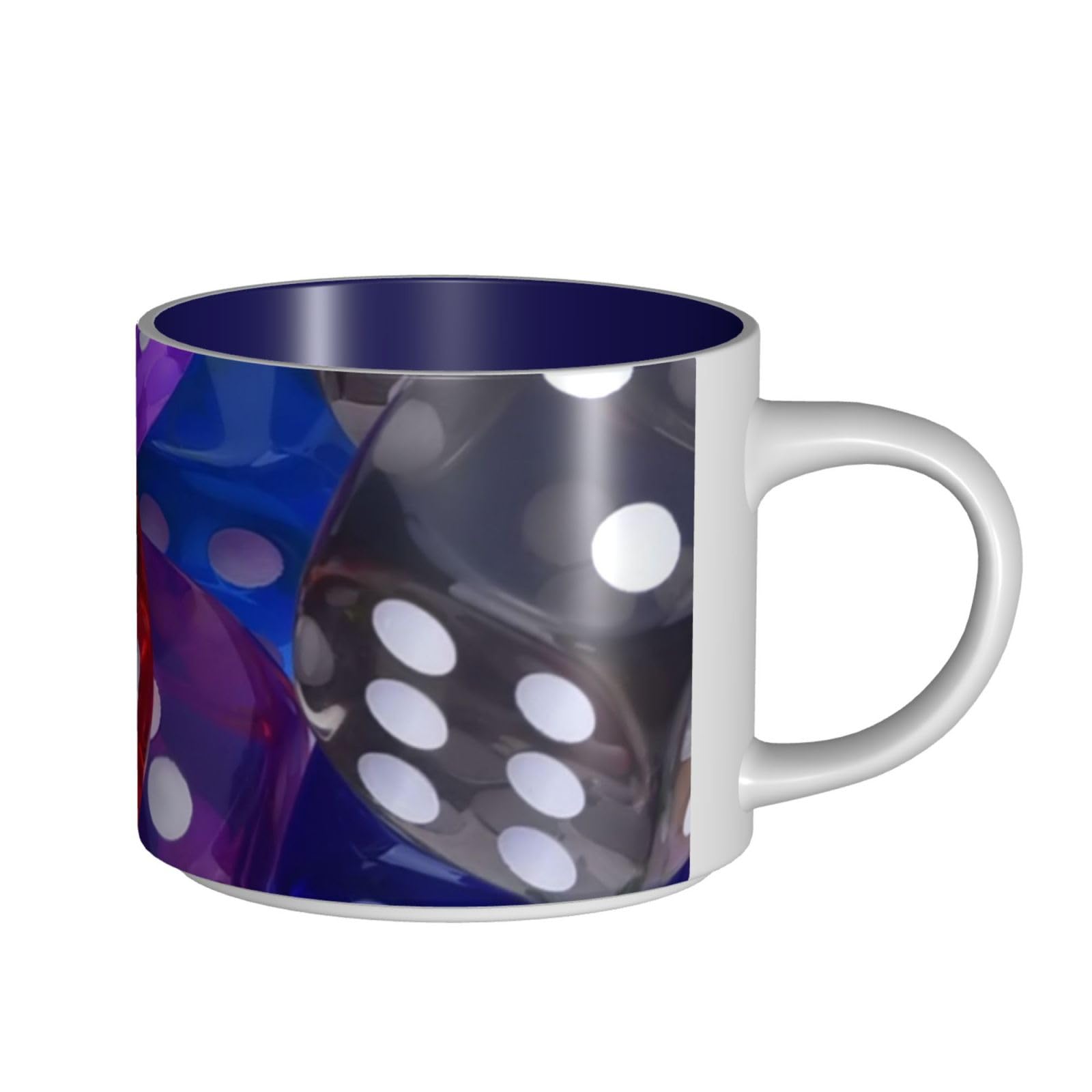 Games Dice Set Bedruckte Große Kapazität Keramik Tassen Kaffeetasse