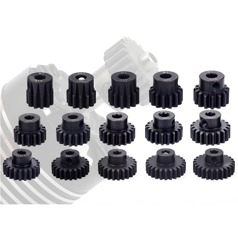 Pignon M1 en acier trempé 16T-20T avec clé pour voiture RC Axial