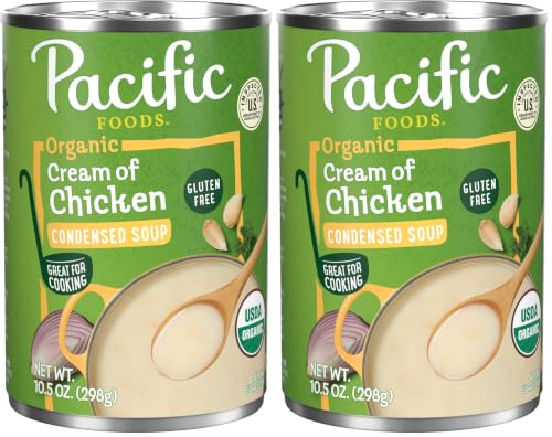 Image of Pacific Foods Organic Cream of Chicken Soup, 10.5 oz Can (Pack of 2)