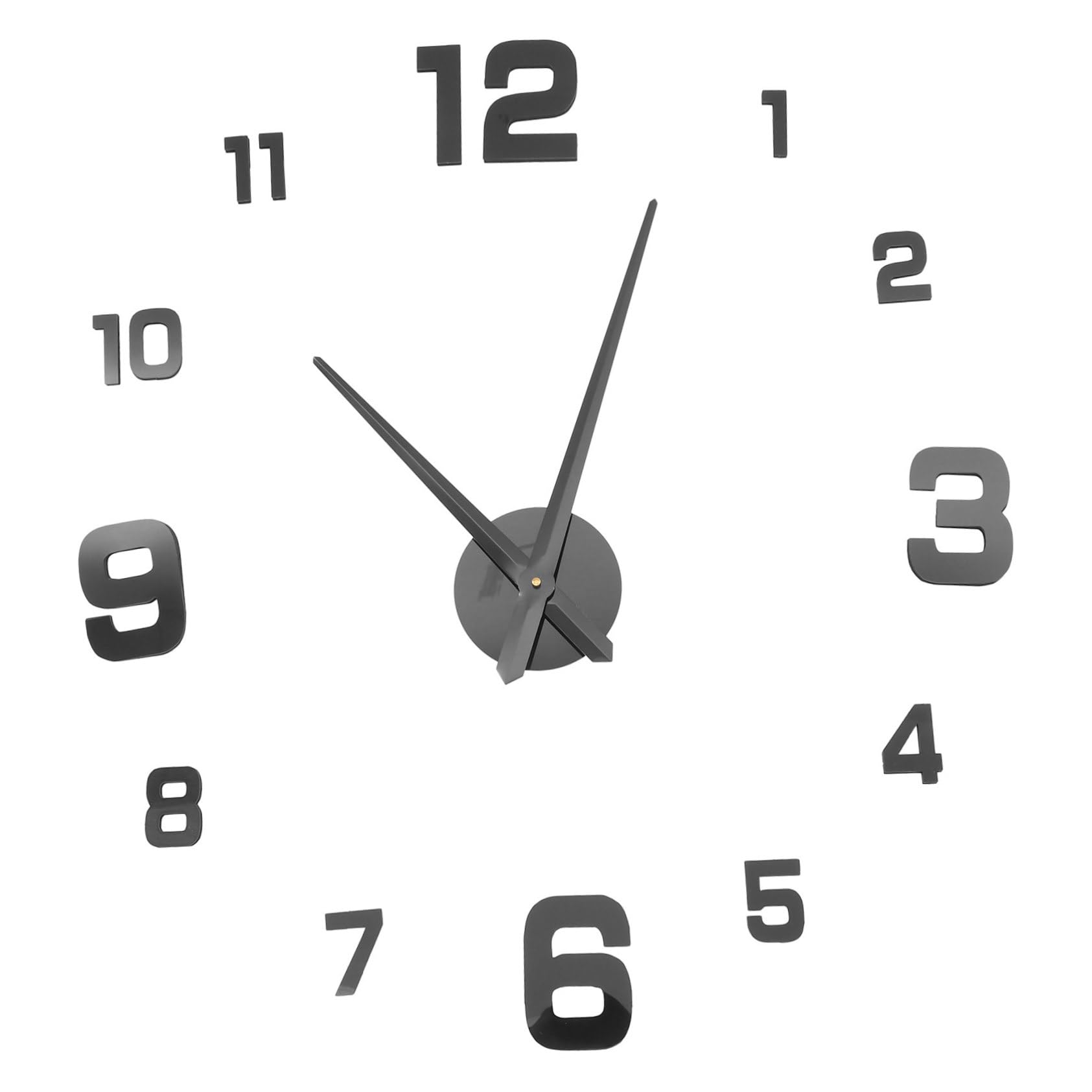 HOLIDYOYO 1 Set Oversized Wall Clock Home Decor Mute Clock Silent Wall Clock Modern Wall Clock Living Room Clock Wall Hanging Clock Household Wall Clock Wall Decorative Clock Black Metal