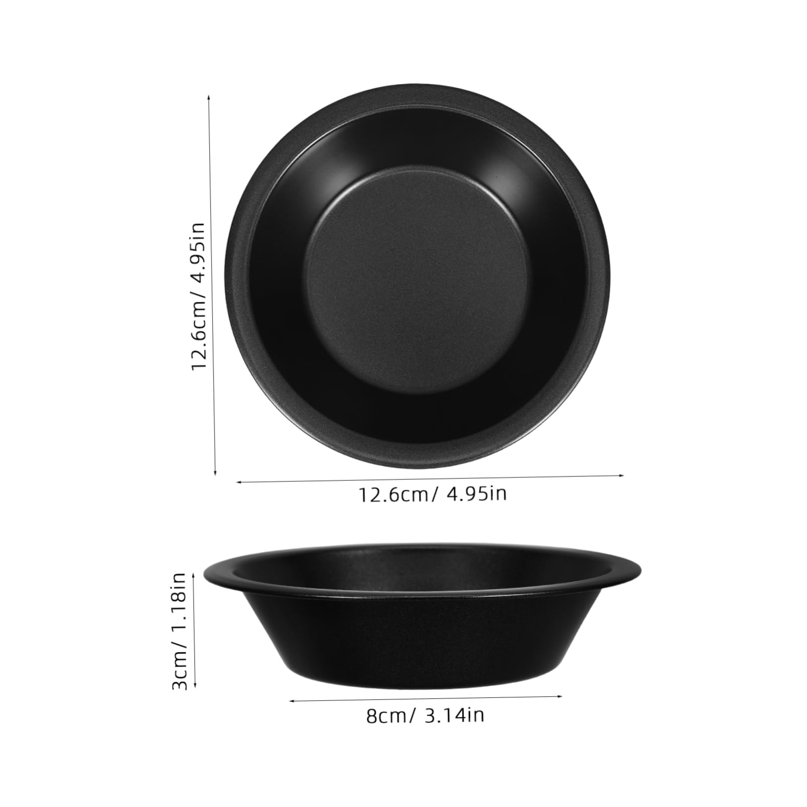 Cabilock 4pcs Mini Tart Pans Nonstick Round Bakeware for Baking Egg Tart Plates Mini Cakes and Personal Desserts Metal Bakeware for Oven