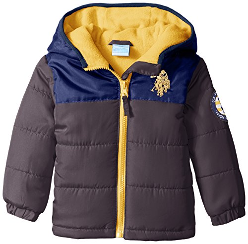 U.S. Polo Assn. Baby Boys' Heavy Weight Color Block Puffer Jacket