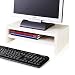 Way Basics 2-Tier Computer Monitor Stand, TV PC Laptop Shelf Risers, Desktop Storage Organizer, Saves Space 9.3 L x 16.7 W x 5.5 H, White (Made from eco-Friendly Non Toxic zBoard paperboard)