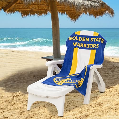 Serviette Golden State Warriors NBA bleue 76x152 cm